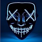 TK Gruppe Timo Klingler LED Grusel Maske - wie aus Purge steuerbar, Gesicht...