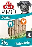 8in1 Pro Dental Twisted Sticks - gesunde Kaustangen für Hunde zur Zahnpflege,...