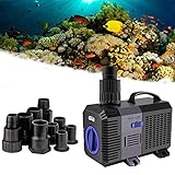 YAOBLUESEA Eco Teichpumpe Filterpumpe Bachlaufpumpe 5200L/H 40W Energiespar...