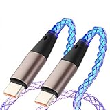 RGB USB C To Type C Charging Cable 1m, Schnelllade USB C Zu USB C Kabel 66W Mit...