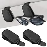 2 Stück Sonnenbrillenhalter für Auto-Sonnenblende, magnetische Leder...