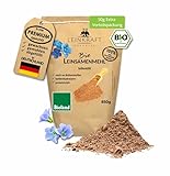 850g BIO Leinsamenmehl Vorteilspack aus 100% deutscher, brauner Leinsaat |...