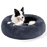 BEDSURE Hundebett waschbar Flauschiges Hundebett - Ø 91 cm Donut Hundebett für...