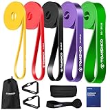 TOMSHOO Resistance Bands Set, 5 Widerstandsbänder mit 2 Griff, 1 Türanker und...
