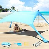 Cuupo Strandzelt, Pop-Up, 2x2.1 m, LSF 50, Lycra, Sonnenschutz, für den...