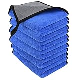 URAQT Mikrofasertücher Auto, 6 PCS 500GSM Mikrofasertücher Multifunktionales...