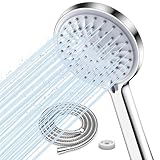 FASDUNT Duschkopf Wassersparend 【Wasserersparnis 49%】𝟱 Strahlarten mit...