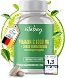 Vitabay Vitamin C hochdosiert 1000mg + Bioflavonoide VEGAN - 180 Ascorbinsäure...