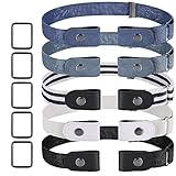 Fentar 5 Stück Gürtel Ohne Schnalle, Elastischer Schnallenfreier Gürtel...