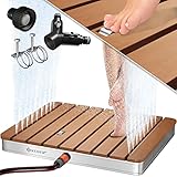 KESSER® Gartendusche Bodendusche Außendusche Saunadusche Campingdusche 70x55...