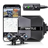 VANTRUE F1 Dashcam Motorrad 4K + 1080P, 5GHz WiFi Dashcam Auto vorne hinten mit...