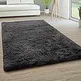Paco Home Hochflor Teppich Wohnzimmer rutschfest Fellteppich Shaggy Flauschig...