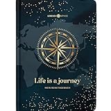 LEBENSKOMPASS Reisetagebuch zum ausfüllen Hardcover Tagebuch mit Platz für 50...