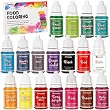 Lebensmittelfarbe Flüssige Set,18 Farben x 10ml Lebensmittel...