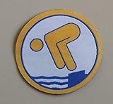 Erlebe Wasser Jugendschwimmer RUND Stoffabzeichen (Gold)