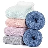 Hocerlu 5 Paar Flauschige Kuschelsocken für Damen - Premium Dicke Winter Warm...