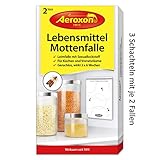 AEROXON Lebensmittelmotten Falle - Dreierpack (6 Stück) Mottenfalle...