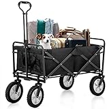 Flieks Faltbarer Bollerwagen klappbar Handwagen, Transportwagen Strandwagen...