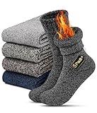 CAOZITOU 5 Paar Thermosocken Herren Damen 39-46, Warme Wollesocekn Atmungsaktiv...
