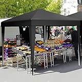 YITAHOME 3X3Meter Outdoor Pop Up-Pavillon mit Seite Faltpavillon, Wasserdichter...