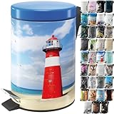 Sanilo Kosmetikeimer 3L mit Absenkautomatik, viele neue Bad Mülleimer zur...