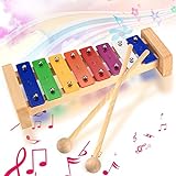 Xylophon Glockenspiel Holz, Rhythm Musikinstrumente, Holz Bunt Xylophon mit 2...