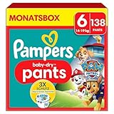 Pampers Windeln Paw Patrol Pants Größe 6 (14-19kg) Baby-Dry, Extra Large mit...