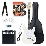 Rocktile Banger's Pack Komplettset E-Gitarre Weiß (Verstärker, Tremolo,...