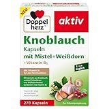 Doppelherz Knoblauch Kapseln – mit Mistel + Weißdorn + Vitamin B1 – 270...