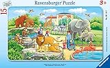 Ravensburger Kinderpuzzle - 06116 Ausflug in den Zoo - Rahmenpuzzle für Kinder...