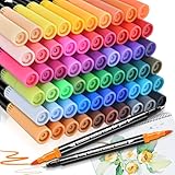 swihorab 60 Farben Filzstifte Dual Brush Pinselmarker, Dual Brush Pen Set...