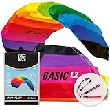 Wolkenstürmer® Paraflex Basic 1.2 (Rainbow) Kite - 2-Leiner Lenkmatte mit...