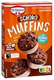 Dr. Oetker Muffins Schoko, 335 g, Backmischung für Rührteig mit Schokotropfen,...