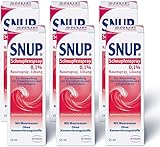 Snup 6x Schnupfenspray 0, 1 Prozent - Nasenspray mit Meerwasser - L?sung zur...