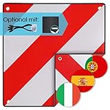 PLANGER® - Warntafel Italien und Spanien 2in1 (50 x 50 cm) - Reflektierendes...