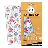 Einhorn Aufkleber Set – reflektierend & wetterfest – für Fahrrad, Helm,...