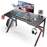 KIDINIX Gaming Schreibtisch 120x60 cm, Gaming Tische für Gaming Laptops, Büro...