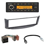 Continental TR7412UB-OR Bluetooth USB Radio + Radioblende grau + ISO Adapter +...