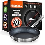 Emura Antihaft Bratpfanne | 26cm Frying Pan. Aluminium Pfanne, Langlebig, PFOA-...