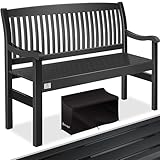 KESSER® Gartenbank Holz Holzbank wetterfest | Für 2 bis 3 Personen | Parkbank...