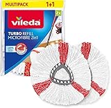 Vileda Turbo 2in1 EasyWring&Clean Wischmopp Ersatzköpfe, Mikrofaser Moppköpfe...