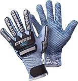Cressi Hex Grip Gloves - Schnitt und Abriebfeste Handschuhe für Apnoe und...