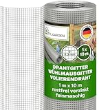 TTL GARDEN 1m x 10m Drahtgitter feinmaschig rostfrei verzinkt 6,3mm Masche 0,55...