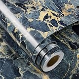 FunStick 60CMx5M Blaue Selbstklebende Tapete Küche Marmor Folie Badezimmer...