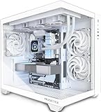 MUSETEX PC Gehäuse ATX,360MM Rad-Unterstützung, Typ-C Gaming PC CASE, 270°...