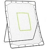 HOMCOM Baseball Rebounder, Tragebar Softball Pitchback-Netz, Rückprallnetz mit...