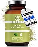 QIDOSHA® Ginkgo Biloba 50:1 Extrakt Kapseln hochdosiert, TESTSIEGER 07/23*, 180...