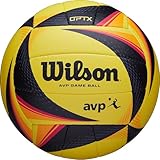 Wilson Volleyball, OPTX AVP VB, Synthetic Leather, Gelb/Schwarz