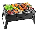 Holzkohlegrill BBQ Grills Klappgrill Tischgrill Tragbarer Reisegrill Outdoor...