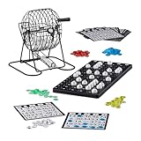 Relaxdays 10021014 Bingo Spiel mit Metalltrommel HxBxT: 20 x 17,5 x 21,5 cm...